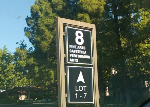 DVC Parking Lot 8 Sign Fix