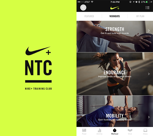 Deter patron Damp Everyday UX – Nike Training Club (NTC) App – Yingying Zhang