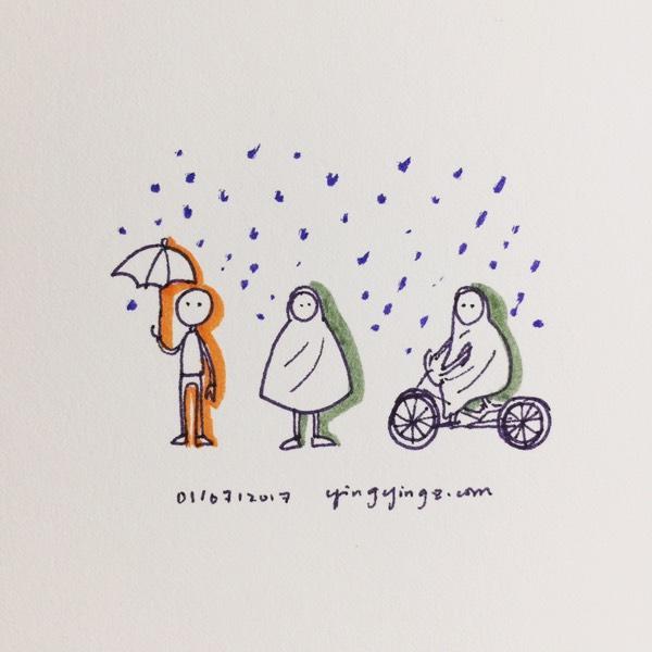 bike with raincoat